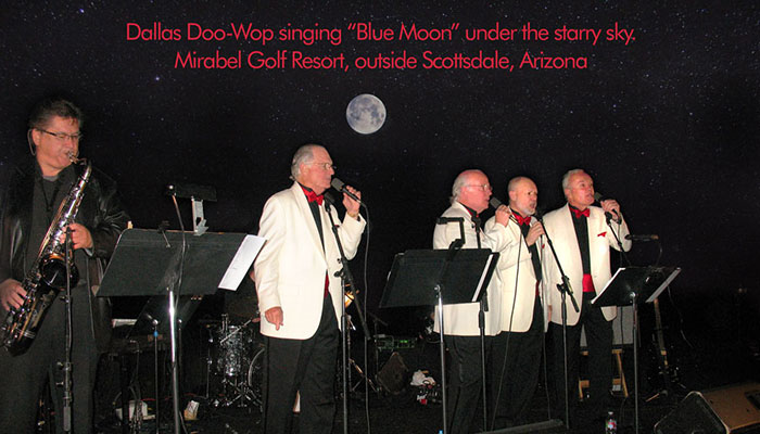 DALLAS DOO-WOP performing at the Mirabel Golf Resort outdoor award dinner in Scottsdale, Arizona